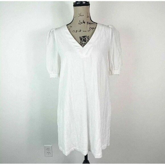 BB DAKOTA by Steve Madden Women's Fields of Gold Dress White Size Small Crinkle - Picture 1 of 12
